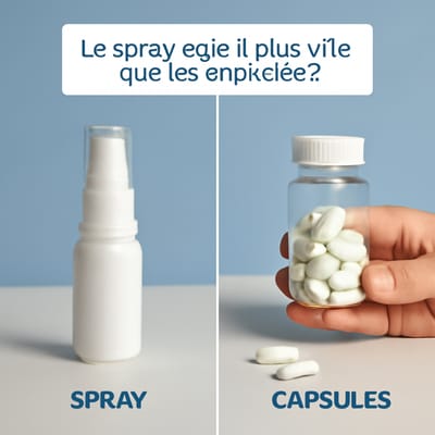 Le spray agit-il plus vite que les capsules ?